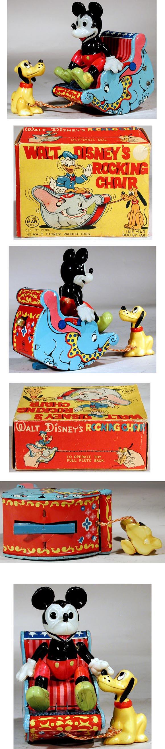 c.1955 Linemar, Walt Disney's Rocking Chair in Original Box